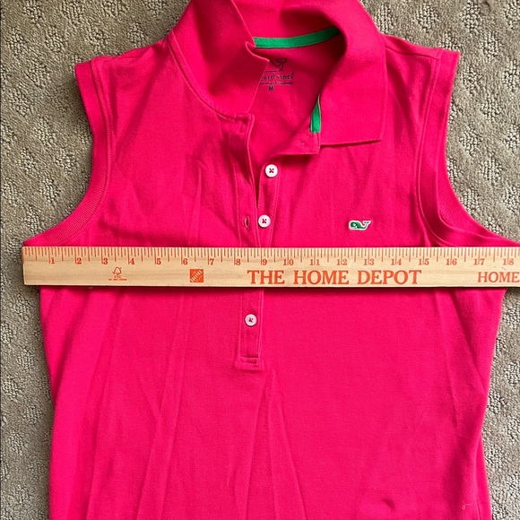 NEW NWT Vineyard Vines Pink & Green Sleeveless Polo Golf Shirt Top Sz M - Picture 4 of 8